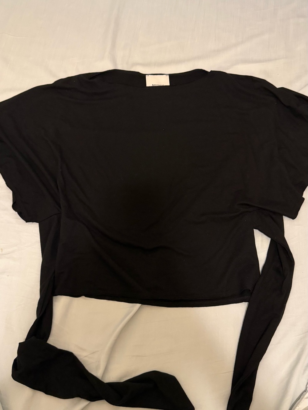 Reformation Black Avery Top